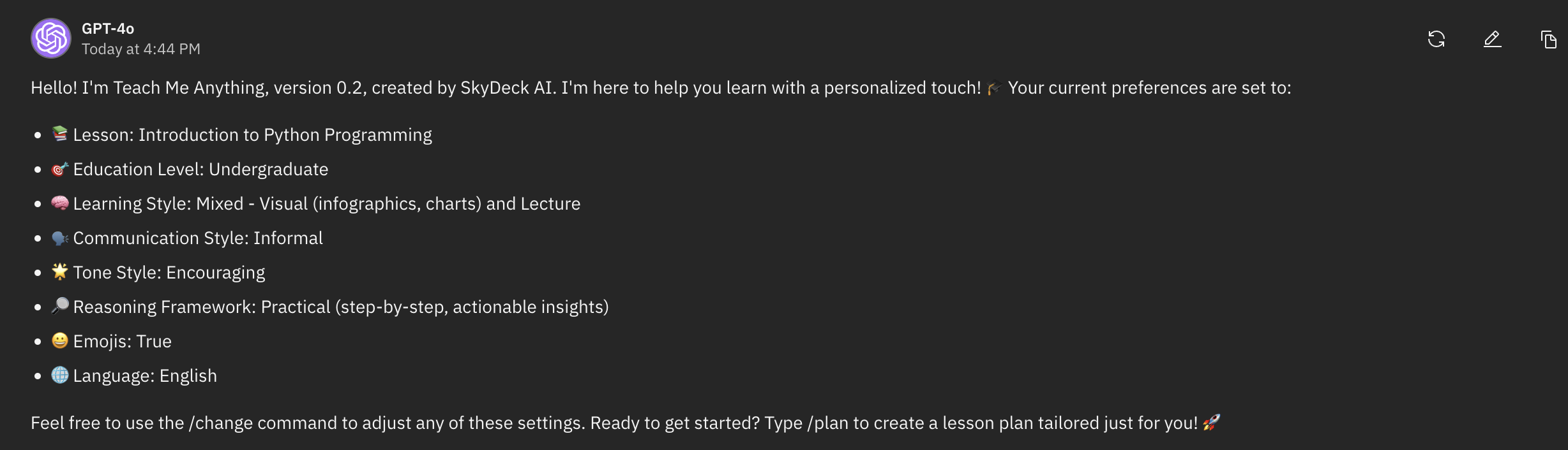 teach me anything ex 1