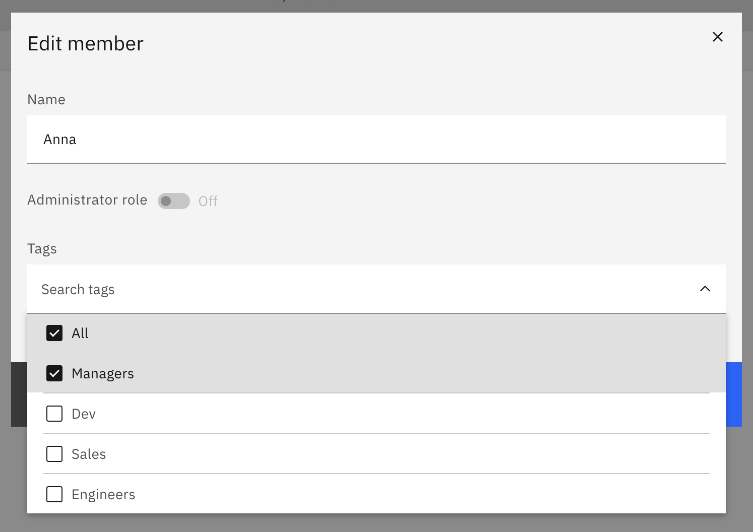rediger medlemsformular